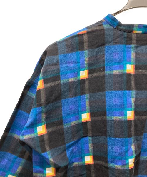 mii（ミー）mii (ミー) チェックプルオーバーシャツ ブルー サイズ:Sの古着・服飾アイテム