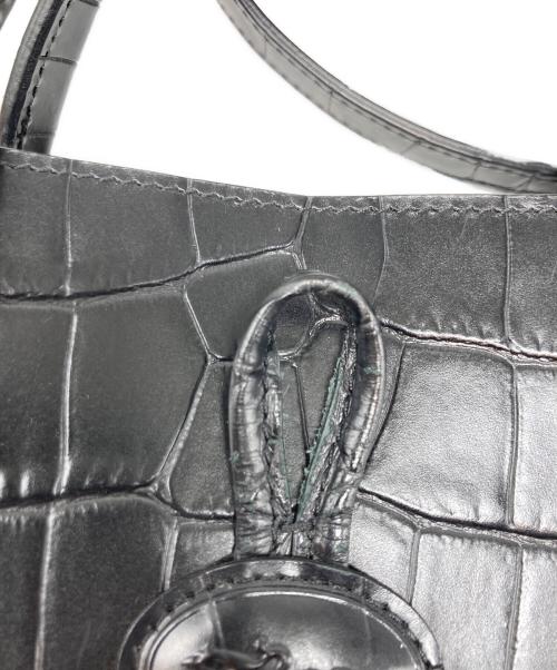 LONGCHAMP（ロンシャン）LONGCHAMP (ロンシャン) ロゾ/2WAY型押しハンドバッグ S ブラックの古着・服飾アイテム