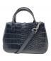 LONGCHAMP (ロンシャン) ロゾ/2WAY型押しハンドバッグ S ブラック：26000円