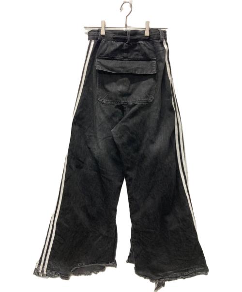yori sport（ヨリ スポーツ）yori sport (ヨリ スポーツ) 5 STRIPE DENIM/ダメージデニムパンツ ブラック サイズ:28の古着・服飾アイテム