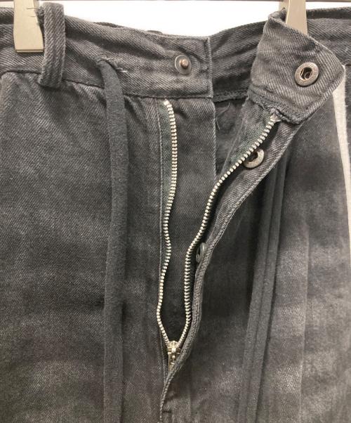 yori sport（ヨリ スポーツ）yori sport (ヨリ スポーツ) 5 STRIPE DENIM/ダメージデニムパンツ ブラック サイズ:28の古着・服飾アイテム