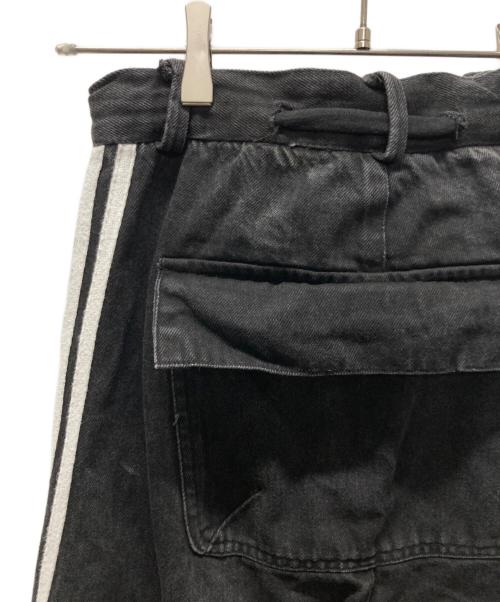 yori sport（ヨリ スポーツ）yori sport (ヨリ スポーツ) 5 STRIPE DENIM/ダメージデニムパンツ ブラック サイズ:28の古着・服飾アイテム