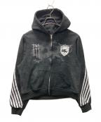 cozy worldwideコジー ワールドワイド）の古着「world royal knight club hoodie」｜ブラック