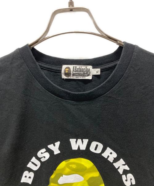 A BATHING APE（アベイシングエイプ）A BATHING APE (アベイシングエイプ) RADIATION CAMO BUSY WORKS TEE ブラック サイズ:XLの古着・服飾アイテム