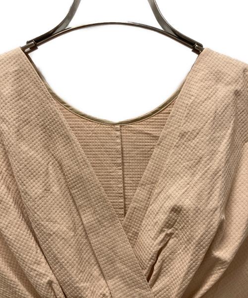 DRAWER（ドゥロワー）DRAWER (ドゥロワー) コットンバックギャザーノースリーブブラウス ベージュ サイズ:36の古着・服飾アイテム