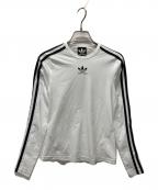 adidas×BALENCIAGAアディダス×バレンシアガ）の古着「ロングスリーブカットソー」｜ホワイト×ブラック