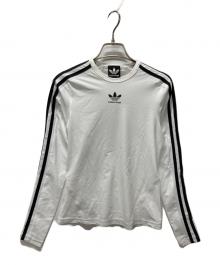 adidas×BALENCIAGA（アディダス×バレンシアガ）の古着「ロングスリーブカットソー」｜ホワイト×ブラック