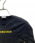 中古・古着 BALENCIAGA (バレンシアガ) プリントTシャツ ブラック サイズ:36：18000円