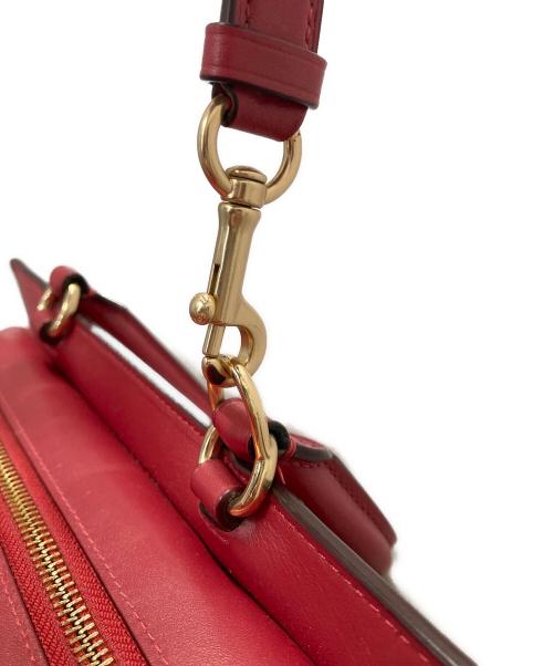 COACH（コーチ）COACH (コーチ) ゾーイ ギャラリー/シグネチャー2WAYバッグ ブラウン×レッドの古着・服飾アイテム