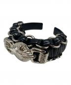 TOGA TOOトーガ・トゥ）の古着「Leather Braid Bangle」｜ブラック