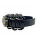 TOGA TOO (トーガ・トゥ) Leather Braid Bangle ブラック：17000円