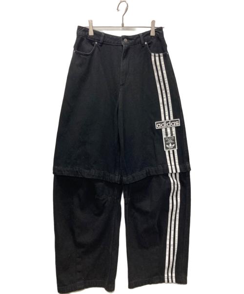adidas Originals（アディダスオリジナル）adidas Originals (アディダスオリジナル) アディブレイク デニム 2-In-1 パンツ/デニムパンツ ブラック サイズ:28の古着・服飾アイテム