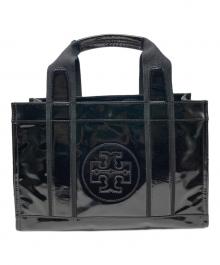 TORY BURCH（トリーバーチ）の古着「エナメルトートバッグ」｜ブラック