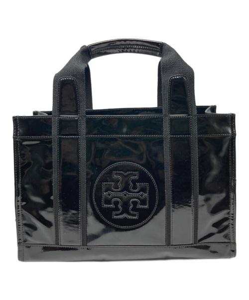 TORY BURCH（トリーバーチ）TORY BURCH (トリーバーチ) エナメルトートバッグ ブラックの古着・服飾アイテム