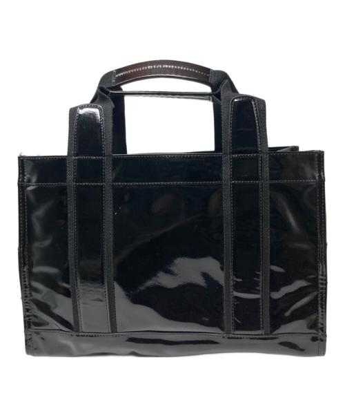 TORY BURCH（トリーバーチ）TORY BURCH (トリーバーチ) エナメルトートバッグ ブラックの古着・服飾アイテム