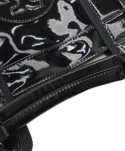 TORY BURCH（トリーバーチ）TORY BURCH (トリーバーチ) エナメルトートバッグ ブラックの古着・服飾アイテム