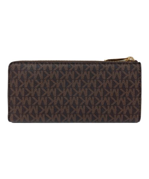 MICHAEL KORS（マイケル・コース）MICHAEL KORS (マイケル・コース) ラウンドファスナー長財布 ブラウンの古着・服飾アイテム