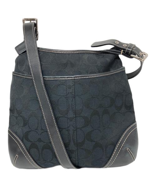COACH（コーチ）COACH (コーチ) シグネチャーショルダーバッグ ブラックの古着・服飾アイテム