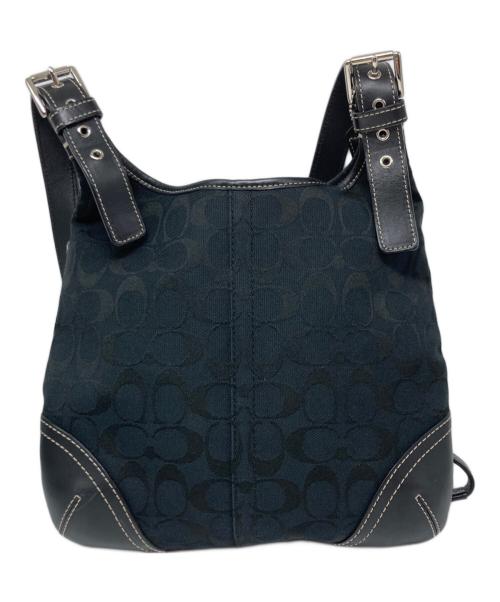 COACH（コーチ）COACH (コーチ) シグネチャーショルダーバッグ ブラックの古着・服飾アイテム