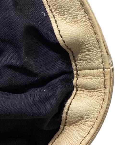 BURBERRY BLUE LABEL（バーバリー ブルー レーベル）BURBERRY BLUE LABEL (バーバリー ブルー レーベル) カゴバッグ ベージュ×ネイビーの古着・服飾アイテム