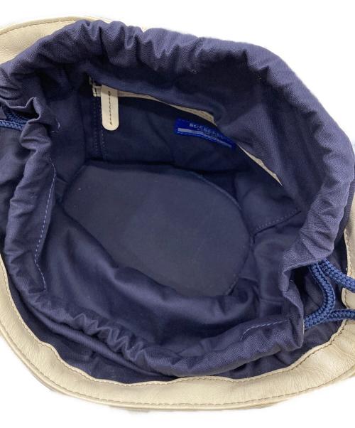 BURBERRY BLUE LABEL（バーバリー ブルー レーベル）BURBERRY BLUE LABEL (バーバリー ブルー レーベル) カゴバッグ ベージュ×ネイビーの古着・服飾アイテム