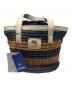 BURBERRY BLUE LABEL (バーバリー ブルー レーベル) カゴバッグ ベージュ×ネイビー：7000円