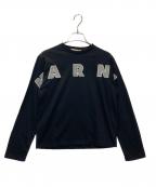 MARNIマルニ）の古着「刺繍ロングスリーブカットソー」｜ブラック