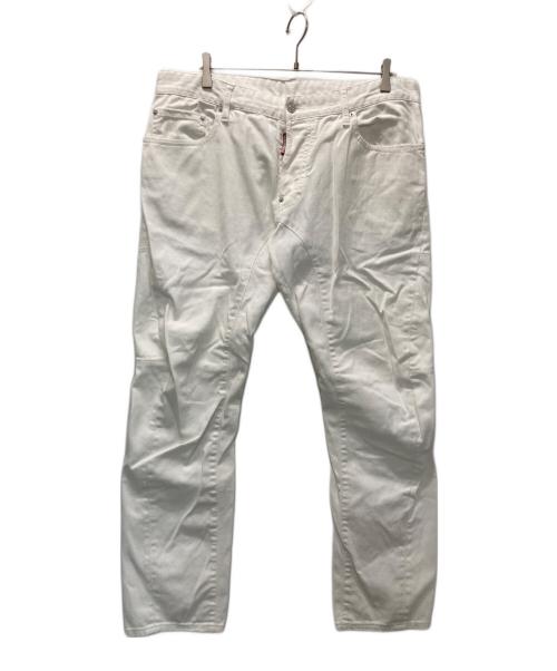 DSQUARED2（ディースクエアード）DSQUARED2 (ディースクエアード) Tidy Bike Jean ホワイト サイズ:52の古着・服飾アイテム
