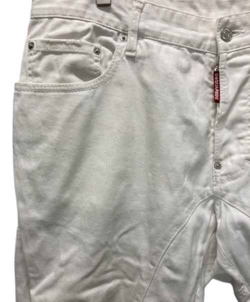 DSQUARED2（ディースクエアード）DSQUARED2 (ディースクエアード) Tidy Bike Jean ホワイト サイズ:52の古着・服飾アイテム