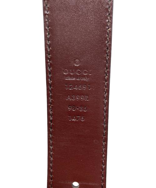 GUCCI（グッチ）GUCCI (グッチ) Ｇバックルリバーシブルベルト ブラック×ブラウンの古着・服飾アイテム