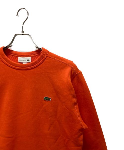 LACOSTE（ラコステ）LACOSTE (ラコステ) プレミアムコットンクルーネックスウェット オレンジ サイズ:Sの古着・服飾アイテム