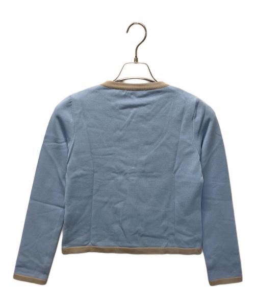 Rene basic（ルネベーシック）Rene basic (ルネベーシック) リボンカーディガン スカイブルー サイズ:34の古着・服飾アイテム