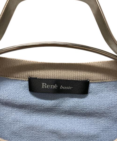 Rene basic（ルネベーシック）Rene basic (ルネベーシック) リボンカーディガン スカイブルー サイズ:34の古着・服飾アイテム