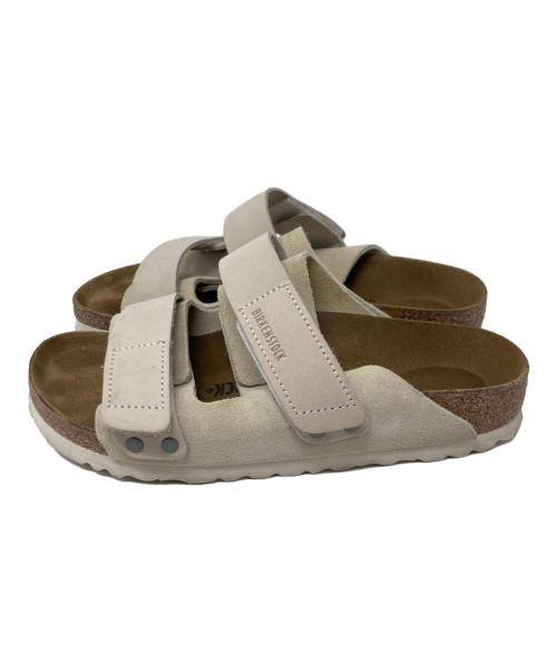 BIRKENSTOCK（ビルケンシュトック）BIRKENSTOCK (ビルケンシュトック) Uji ヌバックサンダル ベージュ×アイボリー サイズ:24の古着・服飾アイテム