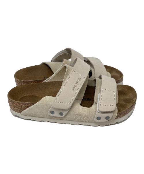BIRKENSTOCK（ビルケンシュトック）BIRKENSTOCK (ビルケンシュトック) Uji ヌバックサンダル ベージュ×アイボリー サイズ:24の古着・服飾アイテム
