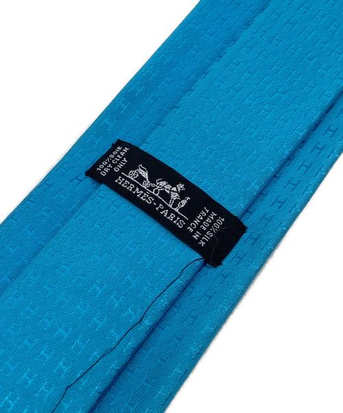 HERMES（エルメス）HERMES (エルメス) ファソネH シルクネクタイ スカイブルー サイズ:表記無しの古着・服飾アイテム