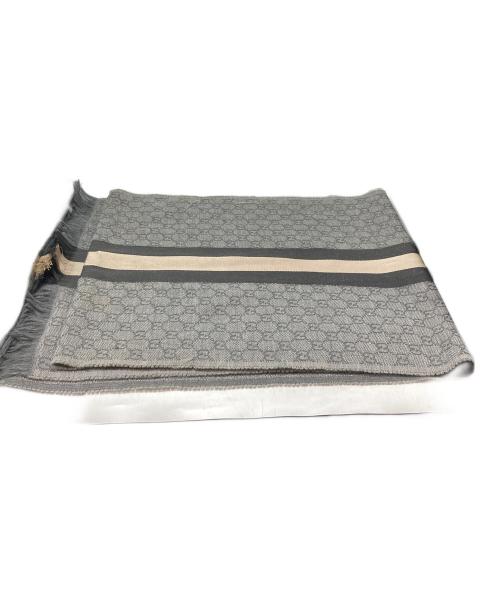 GUCCI（グッチ）GUCCI (グッチ) GGシェリーライン ウールシルクストール グレーの古着・服飾アイテム