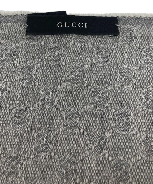 GUCCI（グッチ）GUCCI (グッチ) GGシェリーライン ウールシルクストール グレーの古着・服飾アイテム