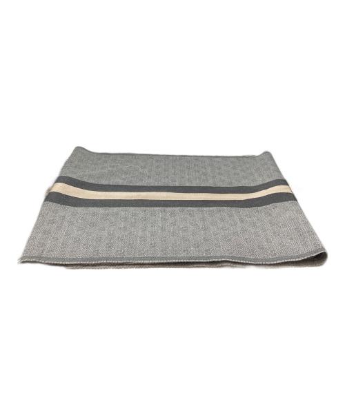 GUCCI（グッチ）GUCCI (グッチ) GGシェリーライン ウールシルクストール グレーの古着・服飾アイテム