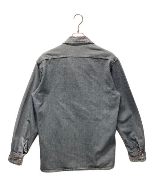 BORDADOS AZTECA（ボルダドス アステカ）BORDADOS AZTECA (ボルダドス アステカ) 70‘sデニムシャツ グレー サイズ:XLの古着・服飾アイテム