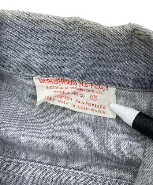BORDADOS AZTECA（ボルダドス アステカ）BORDADOS AZTECA (ボルダドス アステカ) 70‘sデニムシャツ グレー サイズ:XLの古着・服飾アイテム