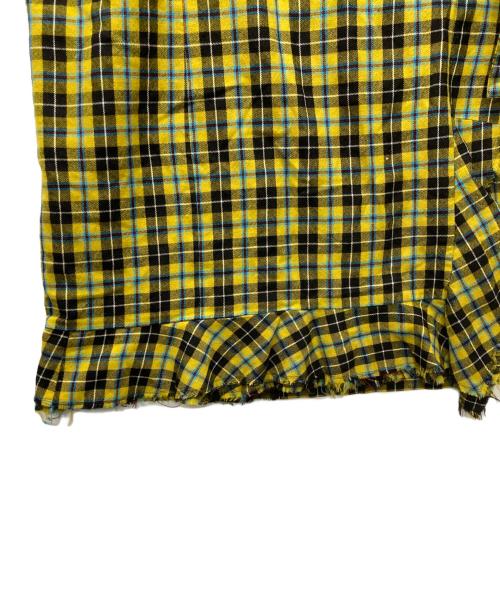 robe de chambre（ローブドシャンブル）robe de chambre (ローブドシャンブル) チェックラップスカート イエロー サイズ:FREEの古着・服飾アイテム