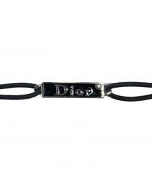 Dior（ディオール）の古着「ロゴプレート ゴム チョーカー」｜ブラック