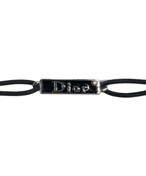 Dior（ディオール）Dior (ディオール) ロゴプレート ゴム チョーカー ブラックの古着・服飾アイテム