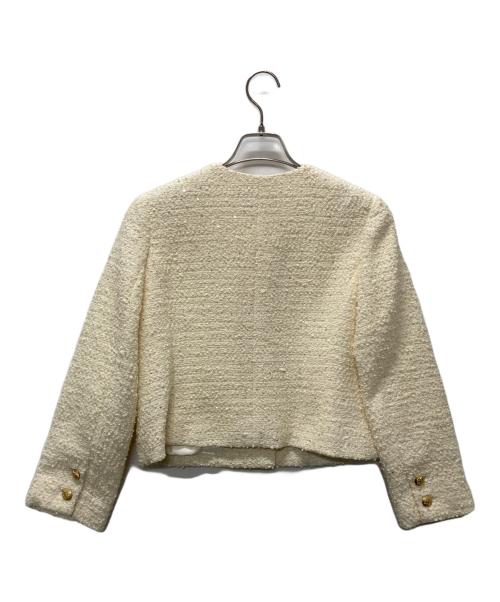 JUSGLITTY（ジャスグリッティー）JUSGLITTY (ジャスグリッティー) キラキラツイードジャケット ベージュ サイズ:1の古着・服飾アイテム