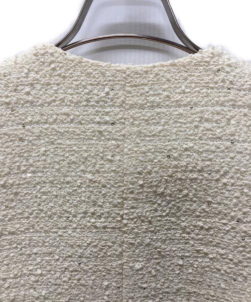 JUSGLITTY（ジャスグリッティー）JUSGLITTY (ジャスグリッティー) キラキラツイードジャケット ベージュ サイズ:1の古着・服飾アイテム