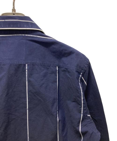 Vivienne Westwood man（ヴィヴィアンウエストウッドマン）Vivienne Westwood man (ヴィヴィアン ウェストウッド マン) オーブ刺繍ストライプシャツ ネイビー サイズ:2の古着・服飾アイテム