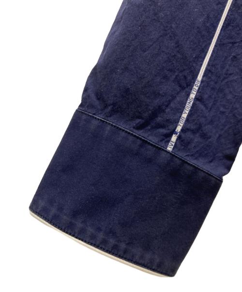 Vivienne Westwood man（ヴィヴィアンウエストウッドマン）Vivienne Westwood man (ヴィヴィアン ウェストウッド マン) オーブ刺繍ストライプシャツ ネイビー サイズ:2の古着・服飾アイテム