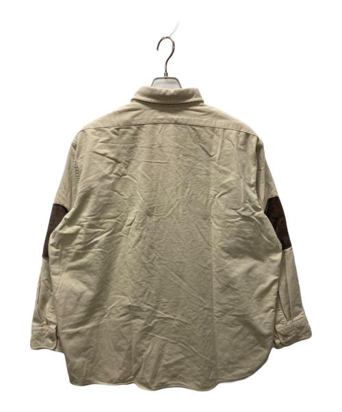 L.L.Bean（エルエルビーン）L.L.Bean (エルエルビーン) 80‘sエルボーパッチシャツ ベージュ サイズ:18の古着・服飾アイテム