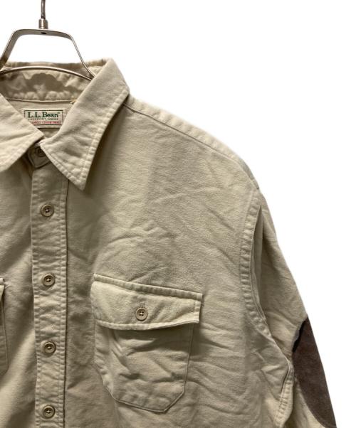 L.L.Bean（エルエルビーン）L.L.Bean (エルエルビーン) 80‘sエルボーパッチシャツ ベージュ サイズ:18の古着・服飾アイテム
